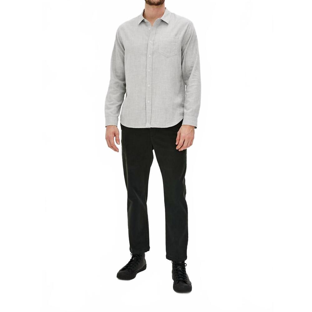 NEW RAILS wyatt shirt in platinum etch